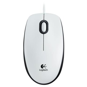Мишка Logitech M100, оптична (1000dpi), бяла, USB | JAR Computers Logitech M100 бяла
