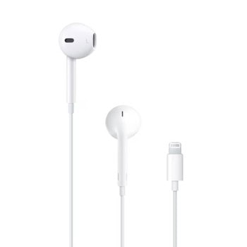 Слушалки Apple EarPods (Lightning Connector) (MWTY3ZM/A), микрофон, Lightning, бели | JAR Computers Apple EarPods (Lightning Connector) MWTY3ZM/A