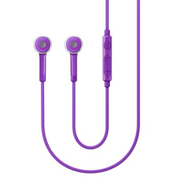 Слушалки Samsung HS-330, тип тапи, микрофон, лилави | JAR Computers Samsung Wired Headset, Purple