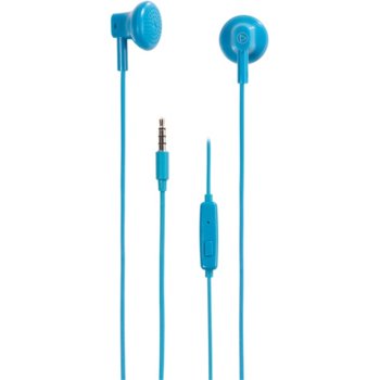 Слушалки Vivanco Budz blue, AUX, микрофон, 32 Ohm, 105dB, сини | JAR Computers Vivanco 38927 BUDZ Стерео слушалки сини