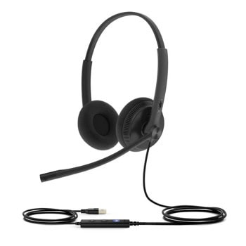 Слушалки Yealink UH34 Lite, USB, шумопотискащ микрофон, сертифицирани за Microsoft Teams, черни | JAR Computers Yealink UH34 Lite MS USB-A 1308048