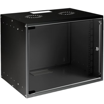 Комуникационен шкаф MIRSAN SOHO, 535 x 300 x 350 мм, D=300 мм / 7U, черен, за стена | JAR Computers MIRSAN SOHO