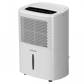 Обезвлажнител Rohnson R 9010, подходящ за помещения с площ до 45м2, вместимост на резервоара за вода: 2 л, индикатор за пълен резервоар, йонизация, автоматично изключване при напълване, 200W | JAR Computers Обезвлажнител Rohnson R-9010