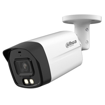 HDCVI камера Dahua HAC-HFW1500TLM-IL-A-0360B-S2, насочена "bullet" камера, 5 MPix(2880x1620@25FPS), 3.6mm обектив, IR осветление (до 40m), външна, вграден микрофон, IP67 защита | JAR Computers Dahua HAC-HFW1500TLM-IL-A-0360B-S2