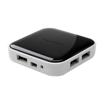 USB Хъб Belkin F4U022vsa, 7 порта, от USB Mini-A към 7x USB 2.0 Type-A, 480 Mbit/s, черен | JAR Computers Belkin F4U022vsa 7 Port USB Hub