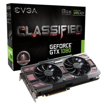 EVGA GF GTX 1080 CLASSIFIED GAMING 08G-P4-6386-KR