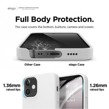 Kалъф Elago за iPhone 12 mini бял ES12SC54-WH