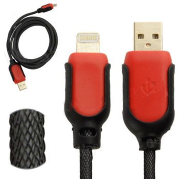 Кабел USB за Iphone 5 с оплетка - 14215