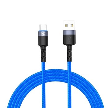 Кабел Tellur TLL155344, от USB A(м) към USB C(м), 1.2m, син image