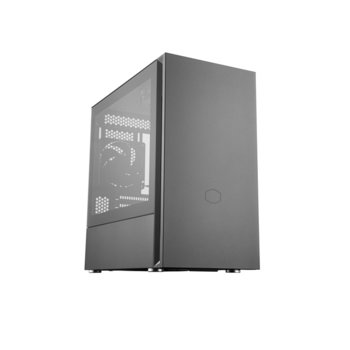 Кутия Cooler Master SILENCIO S400 TG, Mini ITX/Micro ATX, USB 3.2 Gen 1, с прозорец, черна, без захранване | JAR Computers Cooler Master SILENCIO S400 TG
