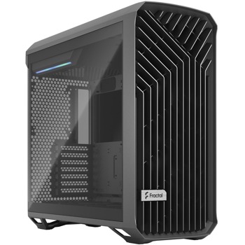 Кутия Fractal Design Torrent Gray TG Light, E-ATX/ATX/mATX/ITX, 1x USB 3.1, 2x USB 3.0, прозорец, сива, без захранване | JAR Computers Fractal Design Torrent Gray TG Light