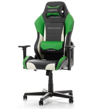 Геймърски стол DXRacer Drifting OH/DM61/NWE, черен/бял/зелен | JAR Computers DXRacer DRIFTING OH/DM61/NWE