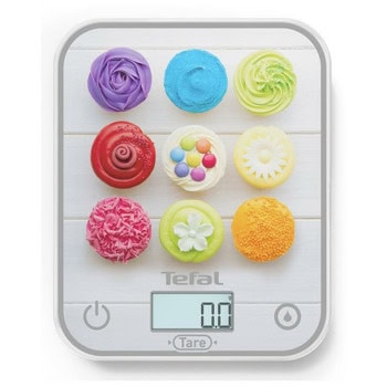 Кухненски кантар Tefal BC50D4V0, дигитален, до 5 kg капацитет, точност до 2гр, Optiss, бял | JAR Computers Tefal BC50D4V0