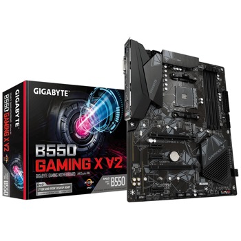 Дънна платка Gigabyte B550 GAMING X V2 1.1, B550, AM4, DDR4, PCI-E 4.0 (HDMI&DVI-D), 4x SATA 6Gb/s, 2x M.2 slots, 1x USB 3.2 Gen 2, ATX | JAR Computers Дънна платка Gigabyte B550 GAMING X V2 1.1
