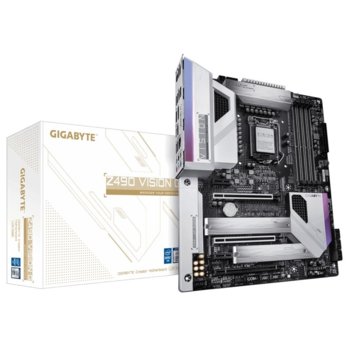 Дънна платка Gigabyte Z490 VISION G, Z490, LGA1200, DDR4, PCI-E 4.0, (DisplayPort&HDMI),(CF&SLI), 6x SATA 6Gb/s, 2x M.2, 1x USB 3.2 Gen2 Type-C, ATX | JAR Computers Gigabyte Z490-VISION-G
