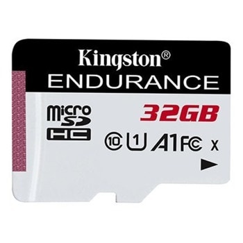 Карта памет 32GB microSDHC, Kingston Endurance, Class 10, скорост на четене 95 MB/sec, скорост на запис 30 MB/sec image