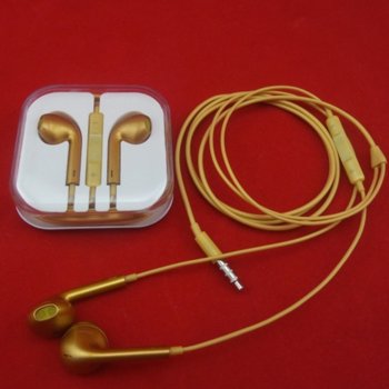 Earpods with remote and mic gold