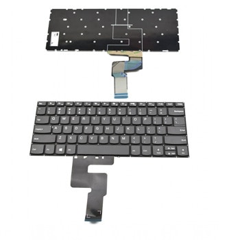 Клавиатура за лаптоп Lenovo, съвместима със серия Ideapad 330-14IKB, сива, без рамка, малък Enter, с кирилица | JAR Computers KBD for Lenovo Ideapad 330-14IKB BG
