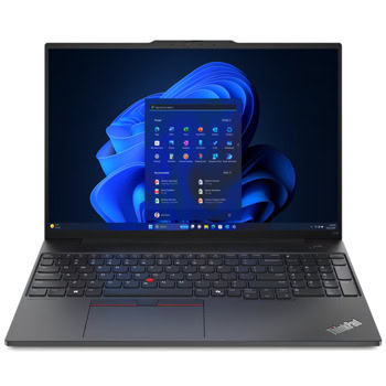 Лаптоп Lenovo ThinkPad E16 Gen 2 (21M5002PBM), осемядрен AMD Ryzen 7 7735HS 3.2/4.75GHz, 16" (40.64cm) WUXGA IPS Anti-Glare Display, (HDMI), 16GB DDR5, 512GB SSD NVMe, 2x USB 3.2 Type-C, No OS, 1.81kg | JAR Computers Lenovo ThinkPad E16 Gen 2 (AMD) 21M5002PBM