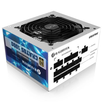 Захранване Raijintek CRATOS 1000 White, 1000W, Active PFC, 80 Plus Gold, 120mm вентилатор | JAR Computers Raijintek CRATOS 1000 WHITE 0R30B00006