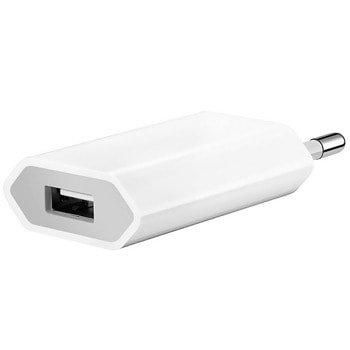 Зарядно устройство Apple md813zm/a за iPhone/iPod, от контакт към USB A(м), 5V, 1А, бяло image