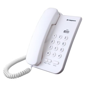Стационарен телефон Nippon NP 2035, 1 линия, бял | JAR Computers Стационарен телефон Nippon NP 2035