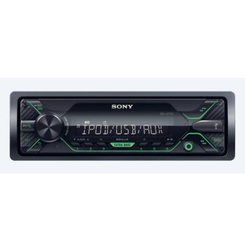 Аудио система за кола Sony DSX-A212UI, 4x 55W, AUX, USB, вграден тунер за AM/FM радио, зелена подсветка image