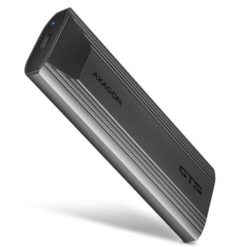 Кутия AXAGON EEM2-GTS2, за M.2 (2230/2242/2260/2280) SSD, NVMe/SATA, USB 3.2 Gen 2 Type-C, черна | JAR Computers AXAGON EEM2-GTS2