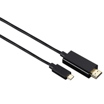 Кабел Hama 135724, от USB Type C(м) към HDMI(м), 1.8m, черен | JAR Computers Hama USB Type C(м) към HDMI(м) 1.8m 135724