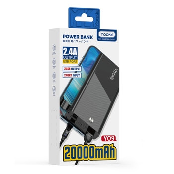 Външна батерия/power bank/ Yookie YO9, 20000mAh, различни цветове | JAR Computers Yookie YO9 20000mAh Различни цветове 87064