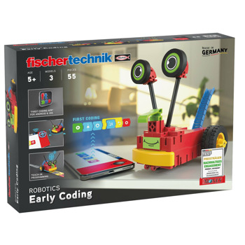 Конструктор Fischertechnik Early Coding, робот, два двигателя и сензори, Bluetooth, над 5г. | JAR Computers Fischertechnik Early Coding 559889