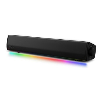 Soundbar система Creative Sound Blaster GS3 Black, 2.0, USB, Jack 3.5mm, RGB подсветка, гейминг, 12W RMS (6W + 6W) | JAR Computers Creative Sound Blaster GS3 Black 51MF8465AA000