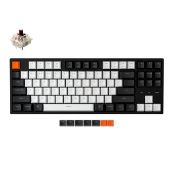 Клавиатура Keychron C1 TKL Gateron G Pro Brown Switch RGB Backlight, механична, RGB подсветка, мултимедийни фунцкии, USB, черна | JAR Computers Keychron C1 TKL Gateron G Pro Brown Switch