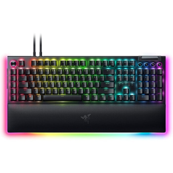 Клавиатура Razer Blackwidow V4 Pro, механична, зелен суич razer, гейминг, Razer Chroma RGB, черна, USB C | JAR Computers клавиатура razer blackwidow v4 pro