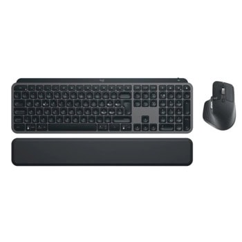 Комплект клавиатура и мишка Logitech MX Keys Combo Business Gen 2, безжични, 4000dpi, Bluetooth, USB, черни, US International | JAR Computers Logitech MX Keys Combo Business Gen 2 920-010933