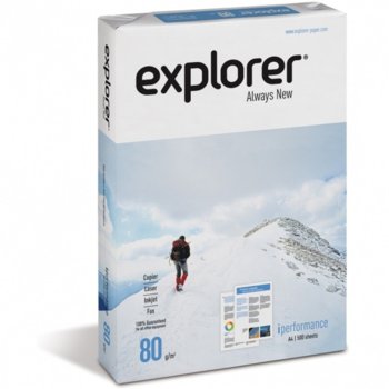 Хартия Explorer, A4, 80 g/m2, 500 листа, бяла | JAR Computers EXPLORER A4 80 g/m2 500 листа бяла