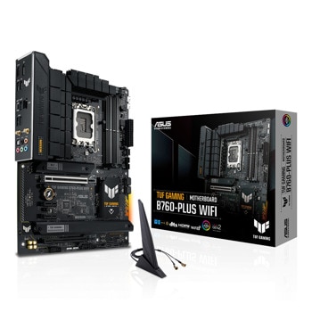 Дънна платка Asus TUF Gaming B760-PLUS WIFI, B760, LGA1700, DDR5, PCI-E 5.0 (DP&HDMI), M.2, 4x SATA 6Gb/s, 1x USB Type-C, 4x USB 3.2, 1x USB 2.0, ATX | JAR Computers Asus TUF GAMING B760-PLUS WIFI