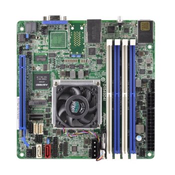 Дънна платка за сървър ASRock Rack D1520D4I, FCBGA1667, DDR4 2133/1866 R DIMM, 2 (I210)xGLAN, 6xSATA 6G, Mini ITX | JAR Computers ASRock Rack D1520D4I