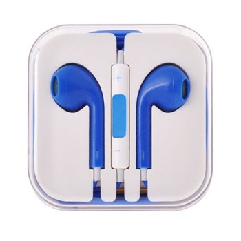 Earpods with remote and mic blue