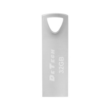 Памет 32GB USB Flash Drive, DeTech, USB 3.0, сребриста | JAR Computers USB Флаш памет DeTech, 32GB, USB 3.0 - 62038