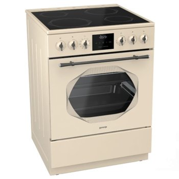 Готварска печка GORENJE EC63INI, клас А, 4 нагревателни зони, 67л обем на фурната, бежава | JAR Computers Готварска печка GORENJE EC63INI