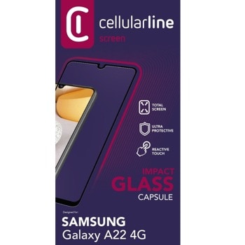 Cellularline Tempered glass Samsung Galaxy A22 4G