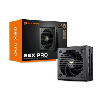 Захранване Cougar Gaming GEX Pro 750, 750W, Active PFC, 80+ Gold, 120mm вентилатор | JAR Computers Cougar Gaming GEX Pro 750 31GP075001P01