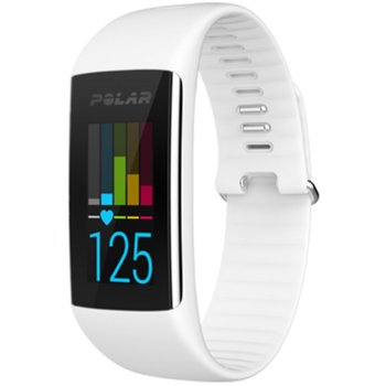 Смарт гривна Polar A360, TFT touchscreen дисплей, водоустойчив, Bluetooth, Micro USB, Mac OS X 10.6/Windows XP, 7, 8 по-нова версия на ОS, бяла | JAR Computers Polar A360 BSC90057424