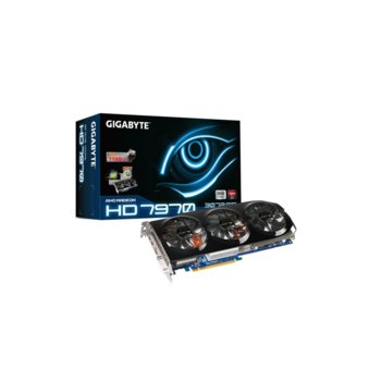 Видео карта AMD 7970, 3GB, Gigabyte R797TO-3GD +подарък игра "Sleeping Dogs", PCI-E 3.0, DDR5, 384bit, HDMI, 2xminiDisplayPort, DVI | JAR Computers AMD 7970