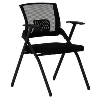 Посетителски стол Carmen 1705, до 150кг, дамаска, сгъваем, черен | JAR Computers Carmen 1705 - черен