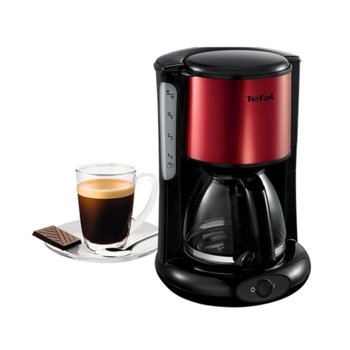 Кафемашина с кана Tefal CM370811, 1000 W, 1.25 л. обем на резервоара, от 10 до 15 чаши капацитет, черна | JAR Computers Tefal CM370811 CM361E38