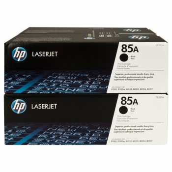 КАСЕТА ЗА HP LASER JET PRO P1102/1102WP/M1132/M1212/M1217 - Black Twin Pack - P№ CE285AD - заб.: 2x1600 брой копия | JAR Computers КАСЕТА ЗА HP LASER JET PRO P1102/1102W - Black T