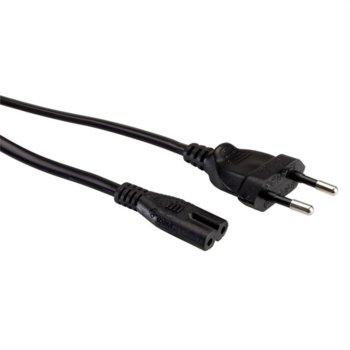 Захранващ кабел Roline 19.99.2094, от IEC320 C8(м) към IEC320 C7(м), 5m | JAR Computers Roline 2-пинов черен 5.0m 19.99.2094
