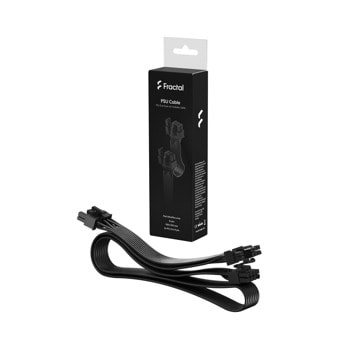 Захранващ кабел Fractal Design PCI-E Modular Cable, от 8 Pin(м) към 2x 6+2 Pin(м), 55+12 cm, черен | JAR Computers Fractal Design PCI-E 6+2 pin x2 FD-A-PSC1-002